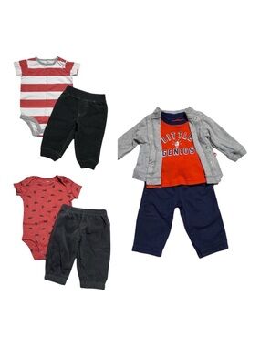 Mix & Match 7 piece baby boy bundle 6 months Little Genius Fox Joggers